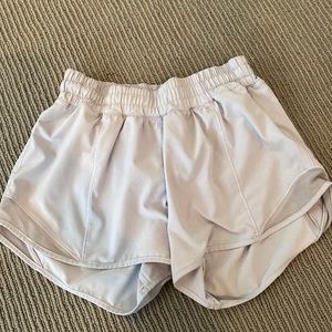 lululemon light purple hotty hot shorts tall. size 4.